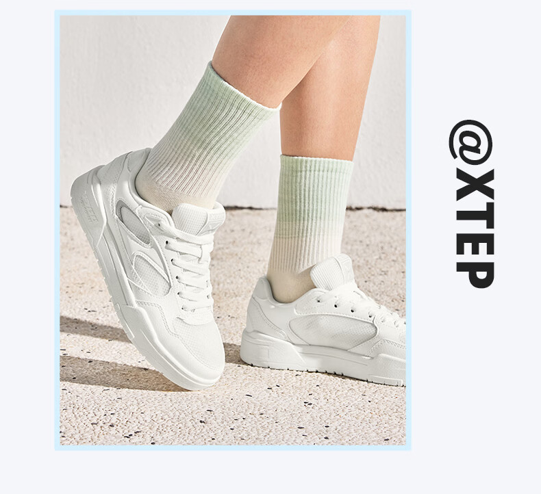 Xtep Light Cloud 2.0 Women's Sports Sneakers Spring Summer Breathable Lightweight Comfortable Durable White Shoes 15