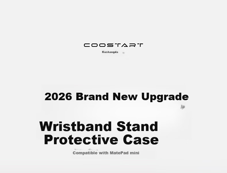 Kustar Compatible Huawei MatePad Mini 8.8-inch Tablet Case with Hand Strap, Stand, and Pivot Cover - White 1