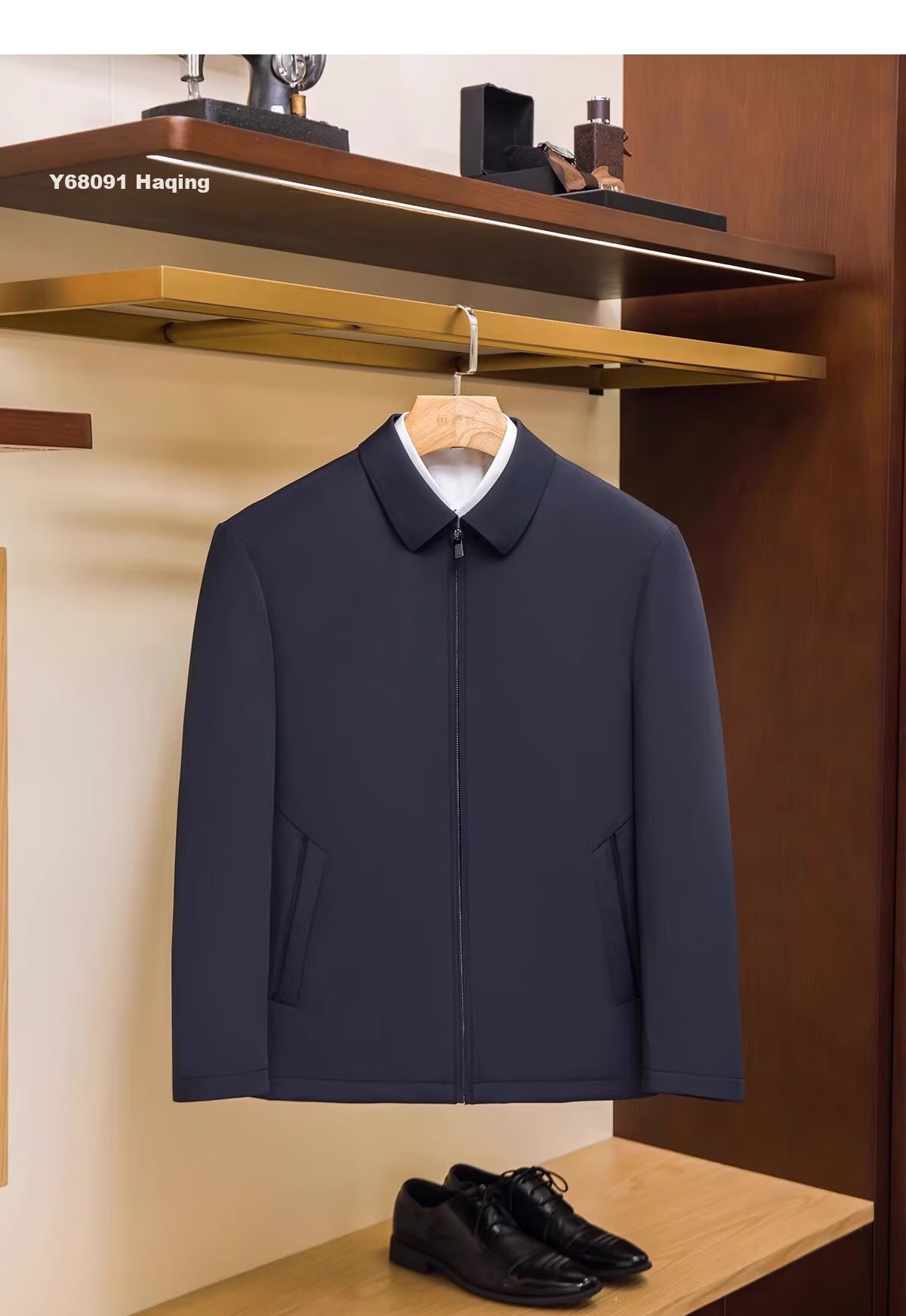 ROMON High-End Executive Men's Autumn Winter Lightweight Business Three-Protection Wool Down Jacket Thickened Warm Coat 9