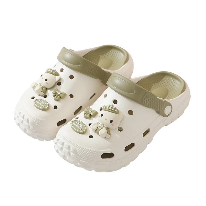 Cartelo Crocodile Women's Summer Tire Sole Hole Sandals Cute Beach Slippers Green 36-37 1739