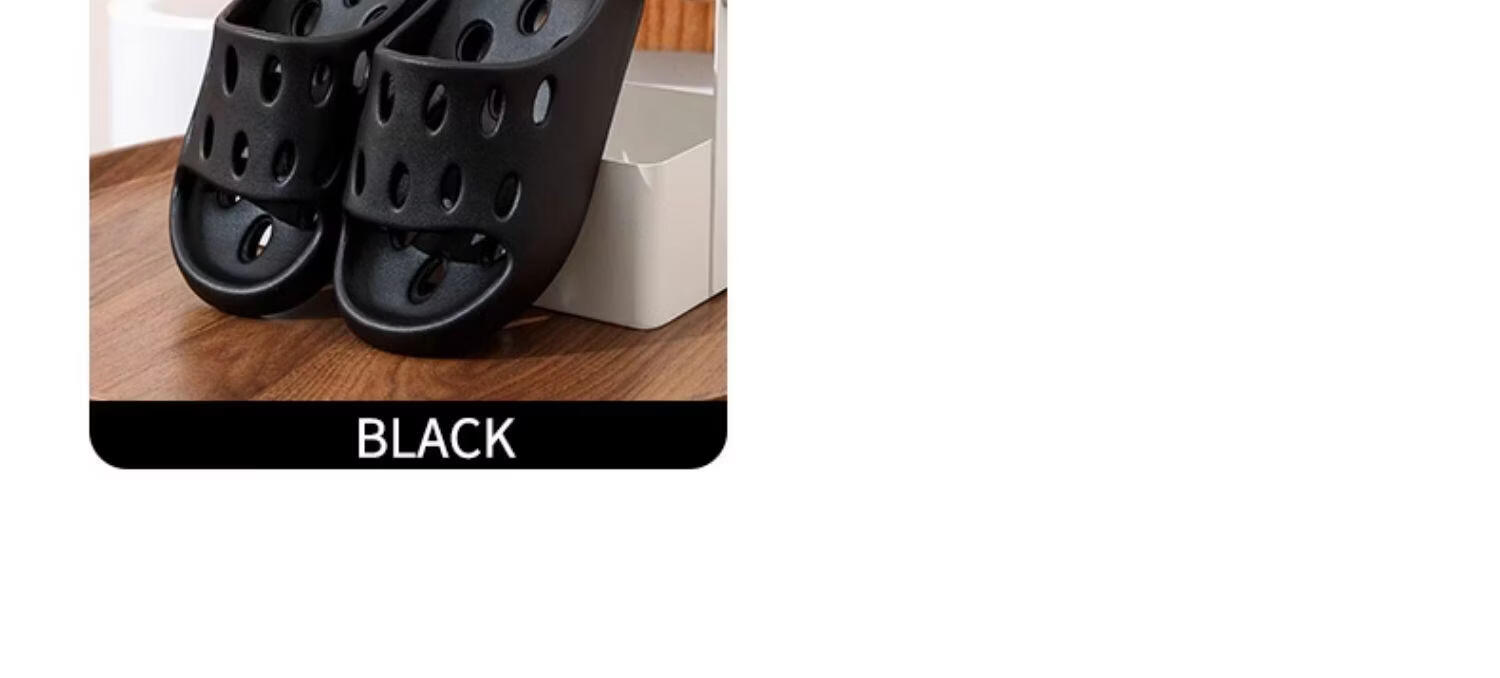Guoluofi Bathroom Slippers Men Summer Indoor Home Shower Non-slip Hollow Water-draining Thick-soled Cool Slippers Women Black 36-37 17