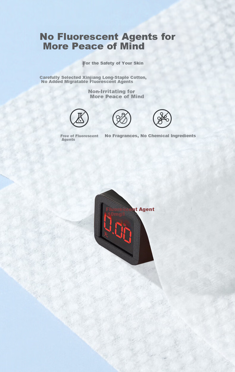 COTTON SHOOTS Facial Towel 60 Sheets*1 Pack 100% Cotton Soft Disposable Towel Boxed 20*20CM 13