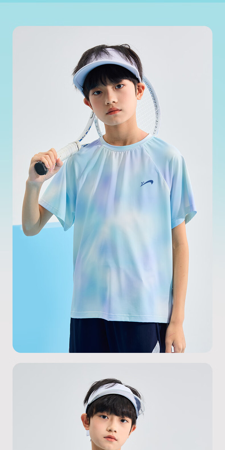 Guirenniao Kids Boys Summer Set Thin Breathable Short Sleeve T-Shirt Quick-Dry Sports Pants Girls Summer Clothing 15