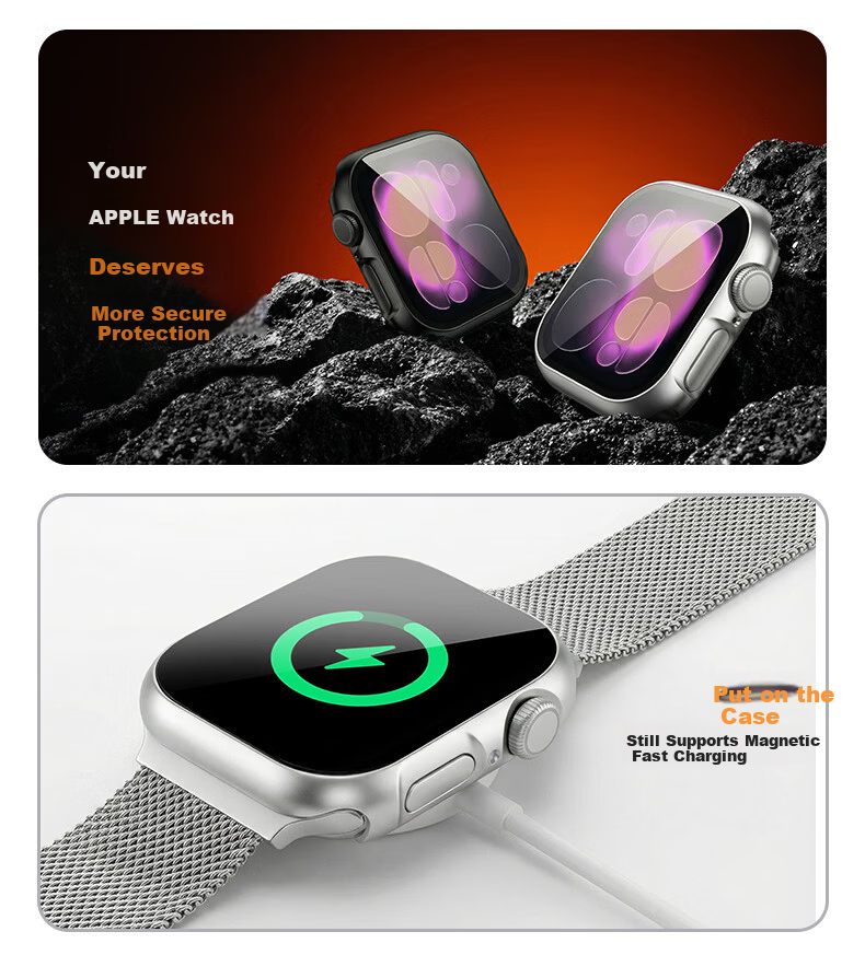 Strap Brother [New Release S11] Apple Watch Protective Case for S10/S11, Integrated Protective Film Case, Drop and Scratch Resistant, 42MM Transparent 4