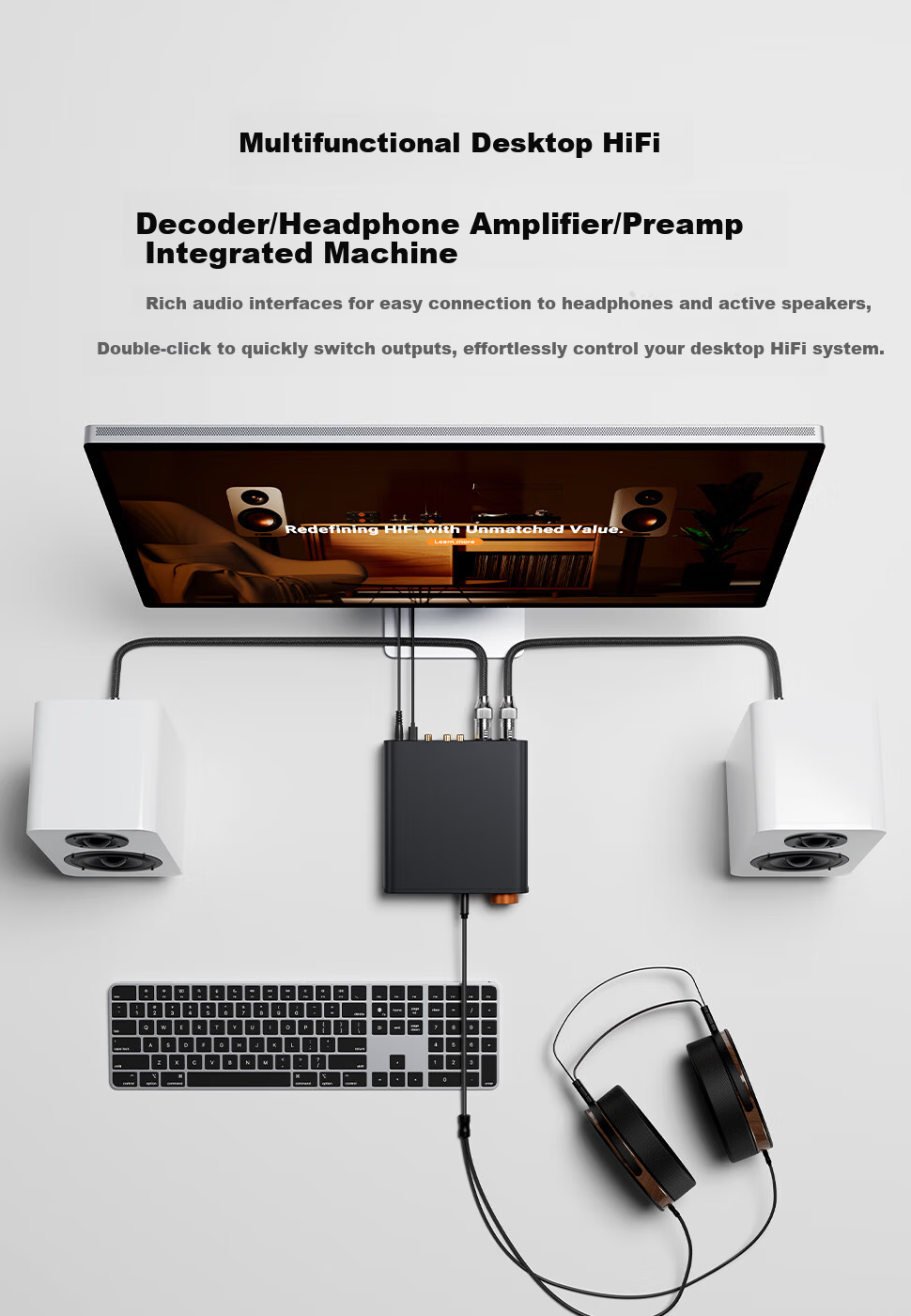 FOSI AUDIO ZH3 High-Power HIFI Audiophile DAC Balanced Decoder Headphone Amplifier Preamp Integrated Machine 3