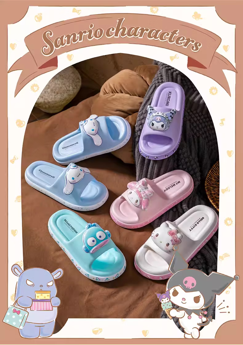Hello Kitty Children's Summer Indoor Non-Slip Girls' Slippers Parent-Child Style 252818 Purple Size 250 1