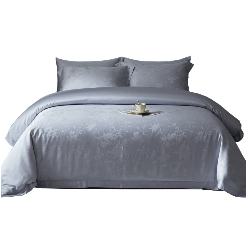 MIDO HOUSE Mingdu 100% Cotton Bedding Set of Four Pieces, Pure Cotton Sateen Luxurious High-End Feel Class A Bedsheet Duvet Cover Quilt 220x240cm Island Diary