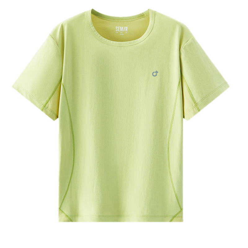 Semir Women's Short Sleeve T-Shirt Summer Moisture-Wicking Quick-Dry Sun Protection Stitching Contrast Thread 2026 Petite Sports Style 109326100045