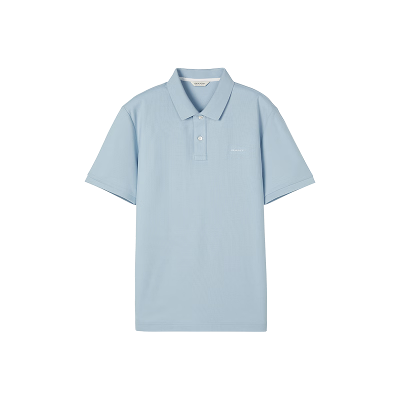 GANT Intelligent Polo 100% Cotton Summer Men's Skin-friendly Antibacterial Short Sleeve T-shirt Sky Blue XL