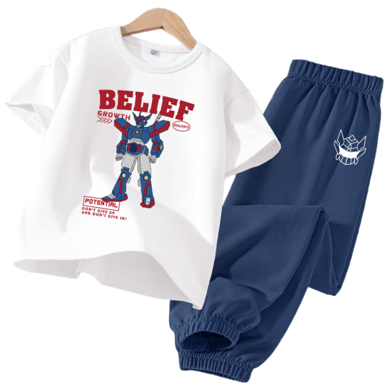 Jeanswest Boys Summer Set 2026 New Cotton Short Sleeve T-Shirt Stylish Big Kids Half Sleeve Shirt