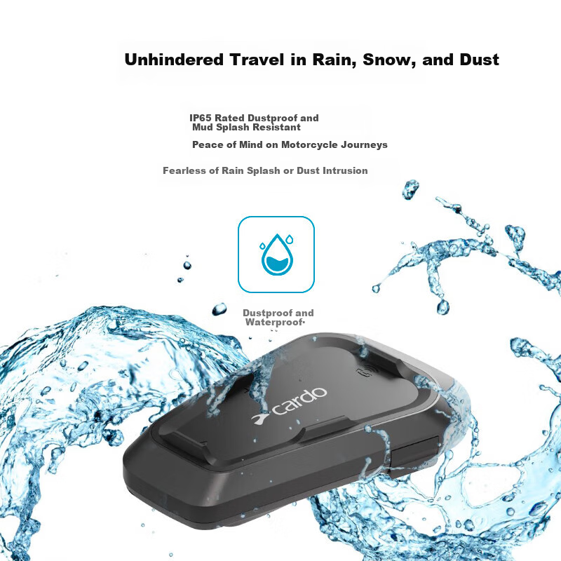CARDO Motorcycle Helmet Bluetooth Headset Noise-Cancelling Waterproof Full and Half Helmet SPIRITHDSINGLE Original Box
