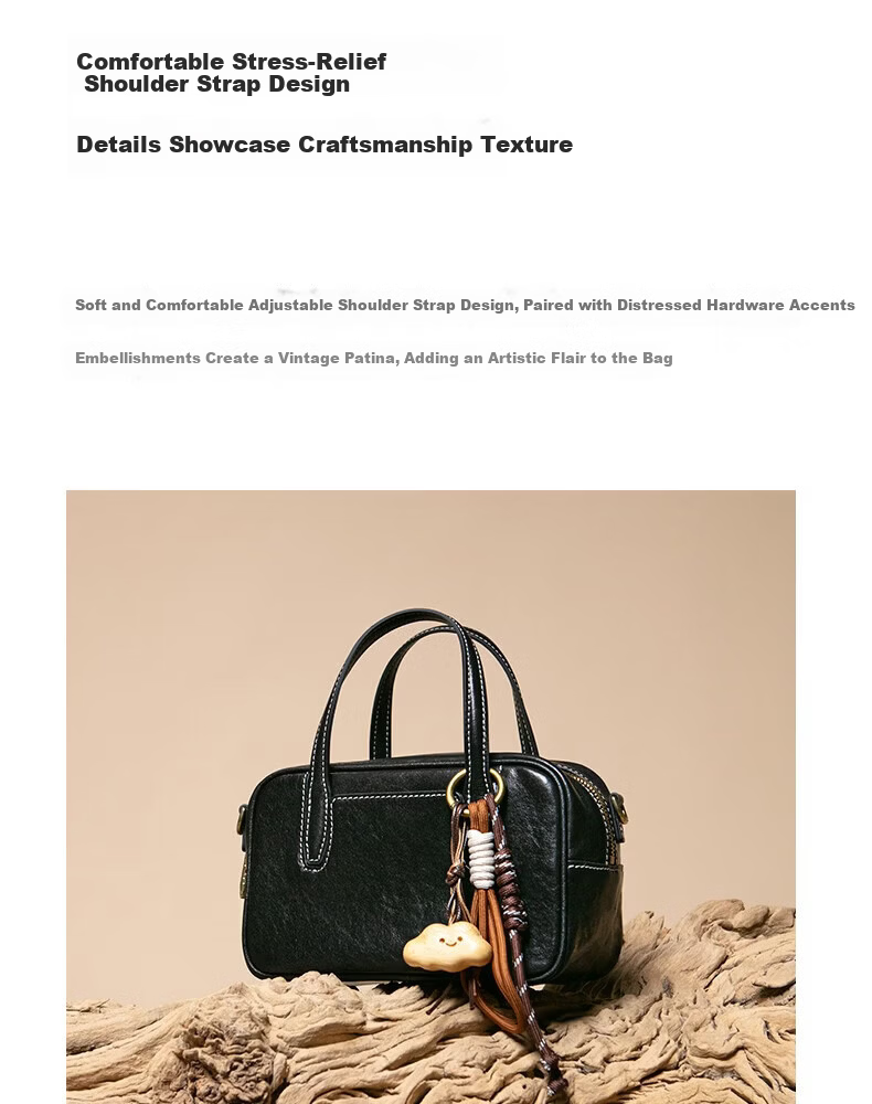 HERBAL HEAVEN Star Style Women's Candy Box Bowling First Layer Vegetable Tanned Leather Handbag Shoulder Crossbody Bag Luxury Gift 9