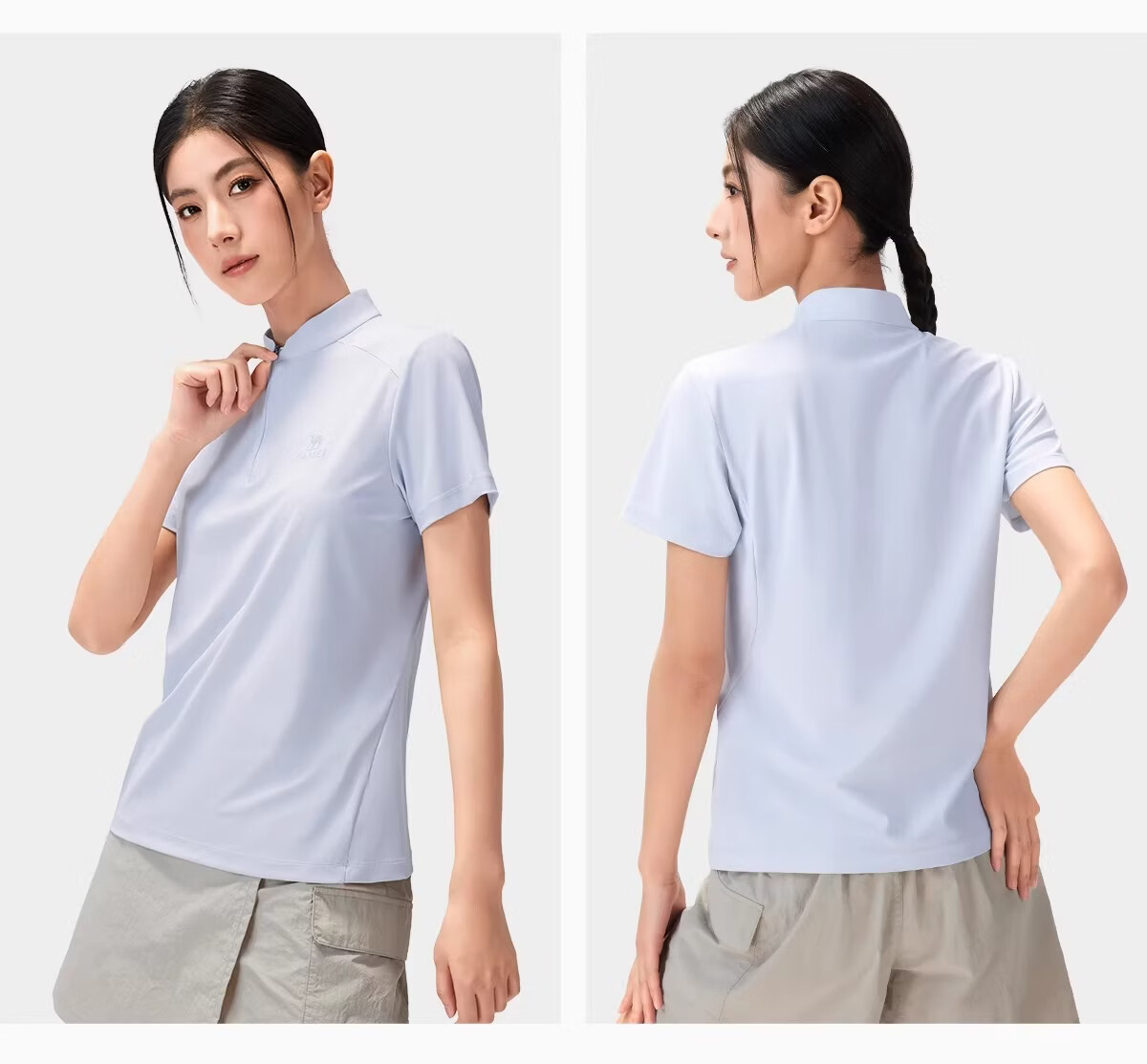 CAMEL Women's Outdoor Quick-Dry T-Shirt 26 Spring Summer Raglan Collar Breathable High Elastic Cooling Sun Protection Sports Top 1034 14