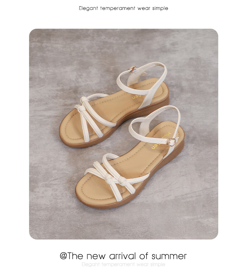 MULINSEN Women's New Commuter Elegant Roman Sandals Breathable Lightweight Summer Sandals Coffee Size 35 15