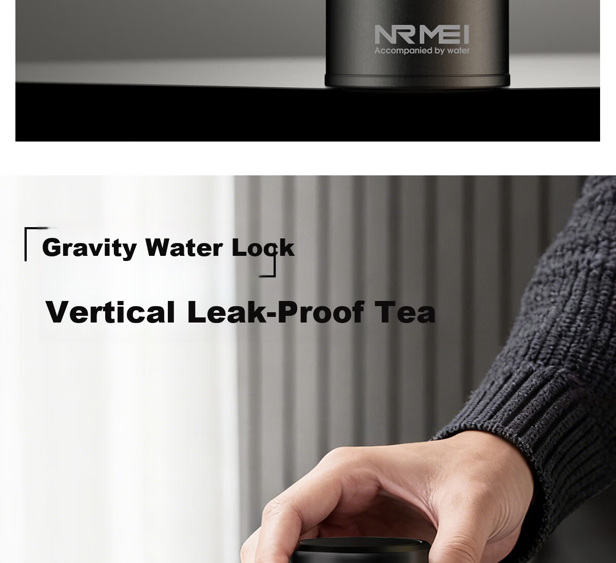 NRMEi Insulated Tea Separation Smart Water Bottle 316 Stainless Steel Men's Business Office Car Travel Gift Cup 6