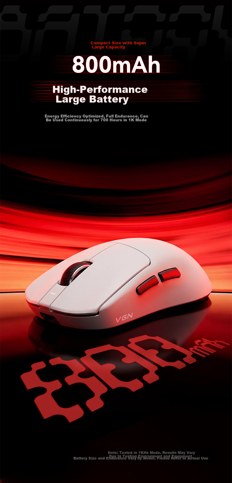 VGN Dragonfly 3 Lightweight Wireless Mouse Gaming Office Long Battery Life Versatile Medium-Large Hand Size Original PAW3311 Tri-Mode Connection Dragonfly 3 SE Rose Red 13