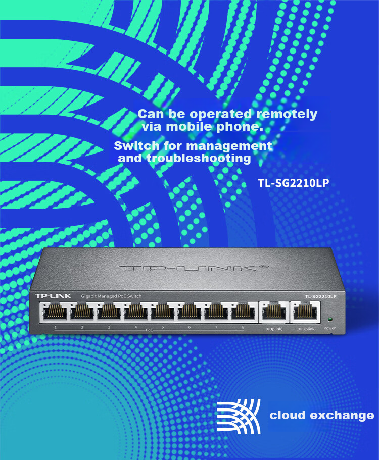 TP-LINK 10-Port Gigabit 8-Port PoE Cloud Management Switch, TL-SG2210LP Full Box Set (12 Units) 1