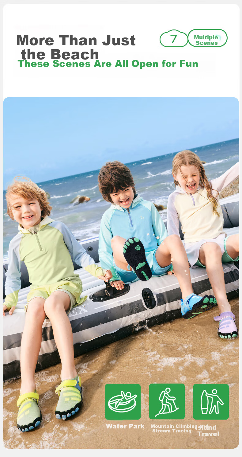 Kocotree KK Tree Kids Creek Shoes Non-Slip Cut-Resistant Boys Girls Swimming Snorkeling Shoes Toe Protection Beach Shoes Summer 18