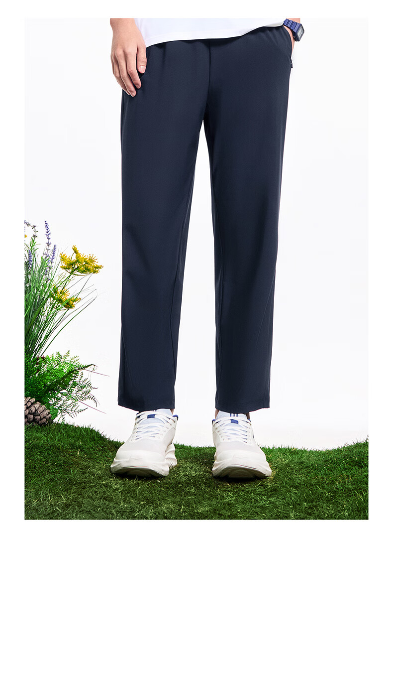 ERKE Knitted Capri Pants, Summer Ice-Cool Sun Protection Trousers, Straight-Leg Outdoor Casual Pants for Men, UPF50+ Versatile Sports Long Pants 20