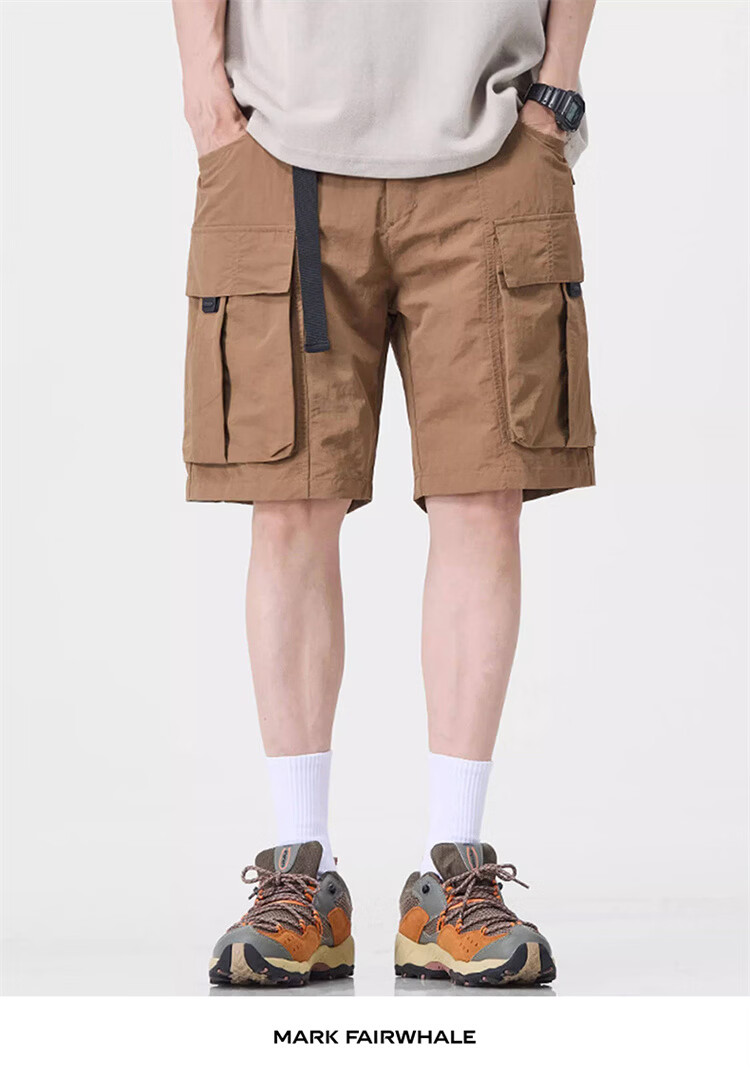 MARK FAIRWHALE Men's Lightweight Summer Workwear Shorts Loose Fit Quick-Dry Casual Sports Shorts 10