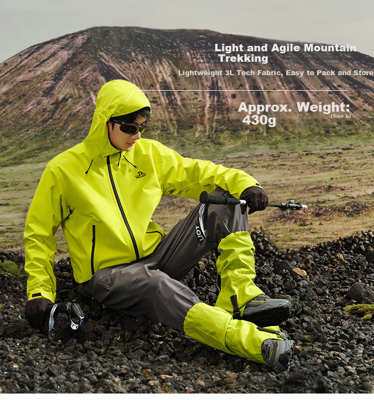Pelliot Cheng Yi Same Style Rock Shell Hard Shell Windproof Mountaineering Jacket Unisex 124101048 Green M 10