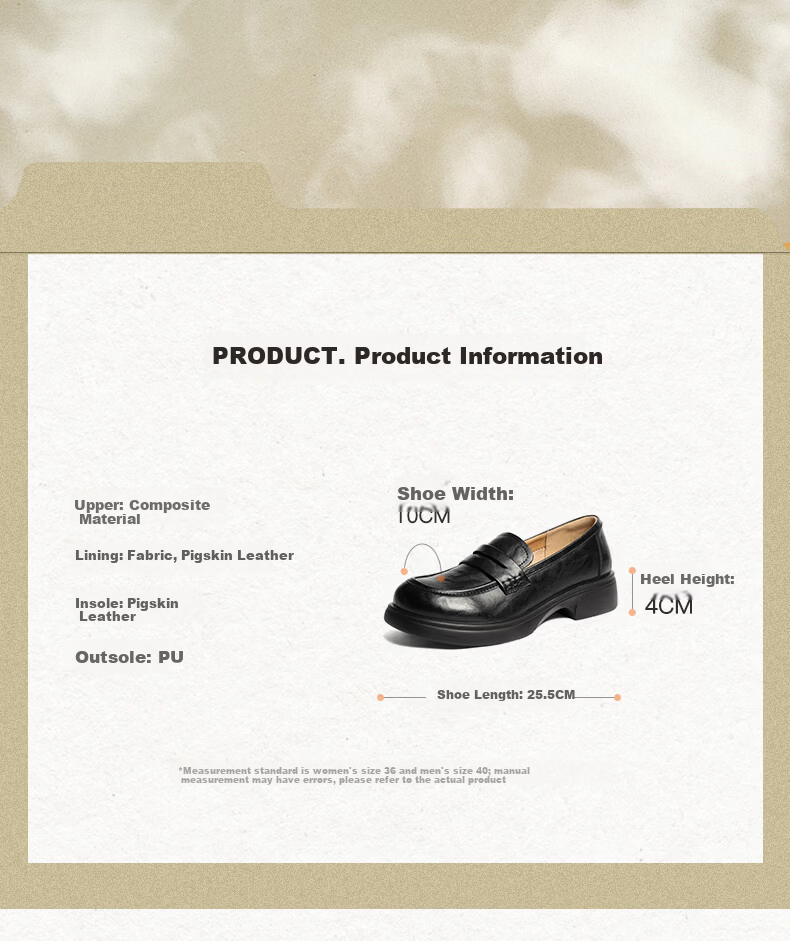 SENDA Women's Loafers 2026 Spring New Mall Style Simple Comfortable Flats XWA01AA6 Black Size 35 2