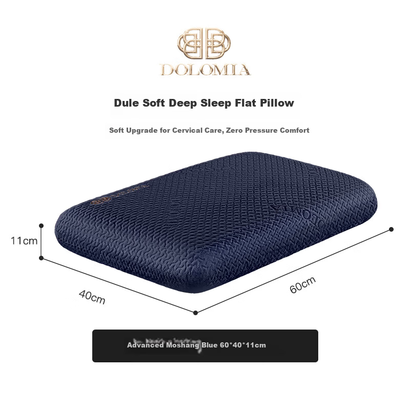 DoloMiA Soft Upgrade Deep Sleep Flat Pillow Neck Support Cervical Pillow Memory Foam Core for Men and Women