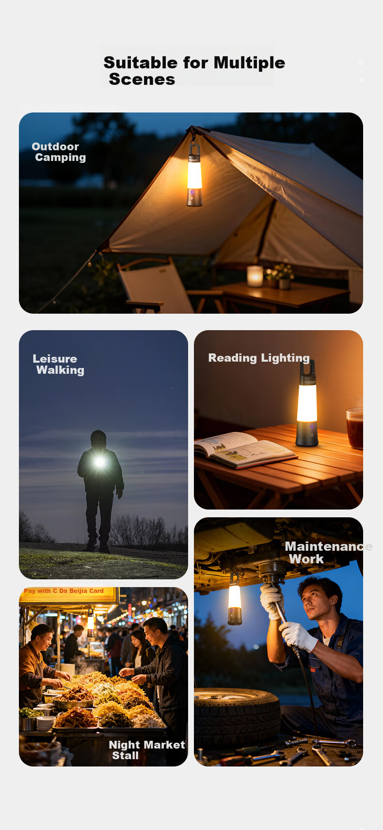 SupFire RX41 High-Power Flashlight Outdoor Camping Lantern Mini Rechargeable Multifunctional Emergency Light with Long Battery Life 11