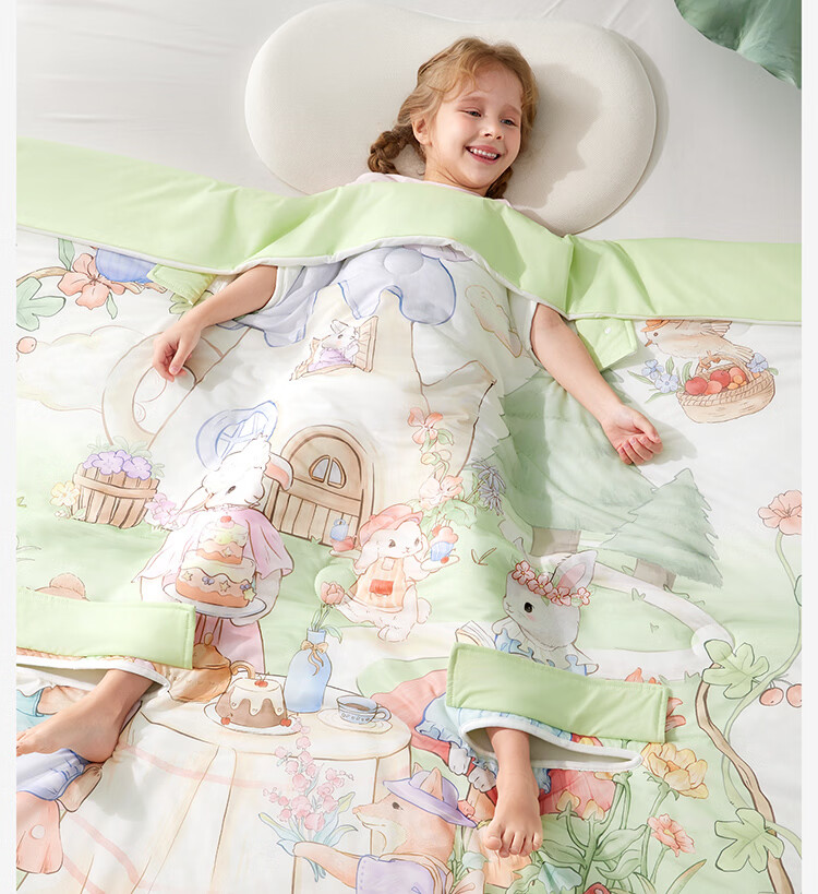 Kidsneed Baby Anti-Kick Sleeping Bag Toddler Spring Summer Anti-Startle Hug Blanket Belly Protection Sleep Sack 150x150cm 2