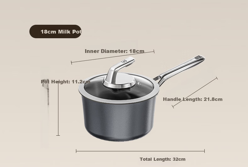 Alluflon Aluflon Pure Titanium Non-Coated Non-Stick Frying Pan Flat Bottom High-Temperature Resistant 32cm 18
