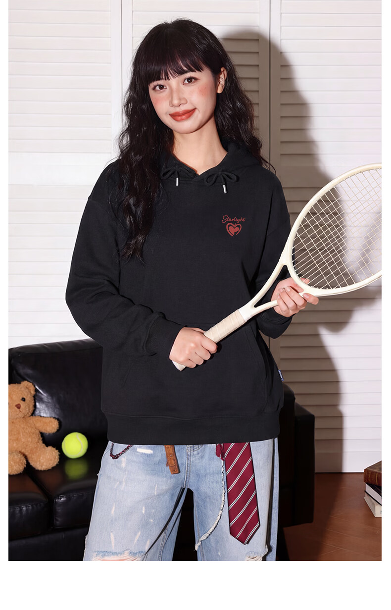 TonLion Women's Fleece-Lined Hoodie Autumn Winter New Lamb Wool Thick Warm Loose Trendy Top for Petite 15