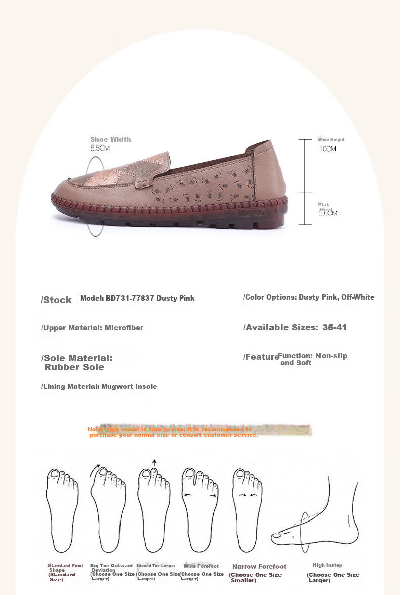 TAIHEYUAN Spring Summer Women's Slip-On Breathable Non-Slip Soft Sole Comfortable Loafers for Middle-Aged and Elderly Moms 10