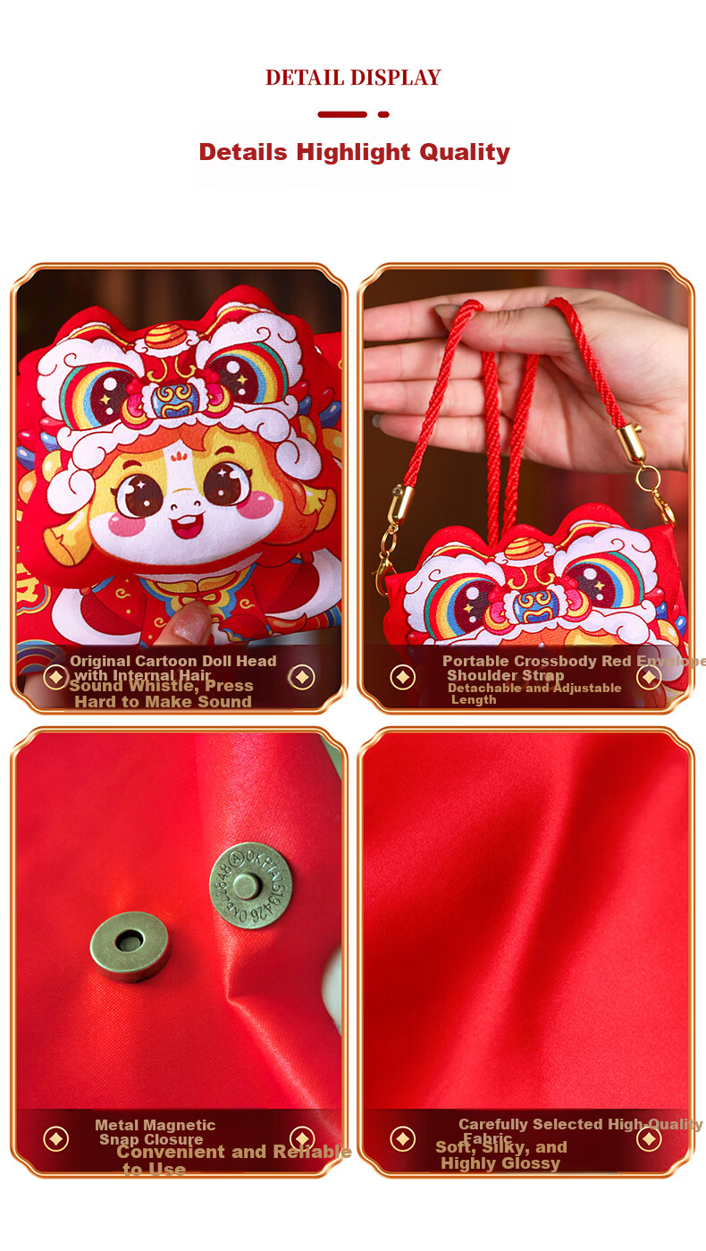 Fuluyuan Year of the Horse 2026 Creative New Red Envelope for Granddaughter New Year Spring Festival Lucky Money Packet 11