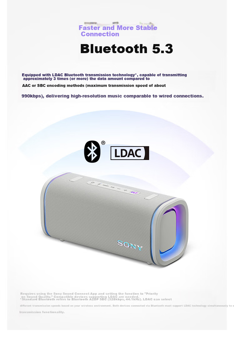 SONY ULT FIELD 5 Flagship Sound Portable Bluetooth Speaker Beige Gift New Arrival 8