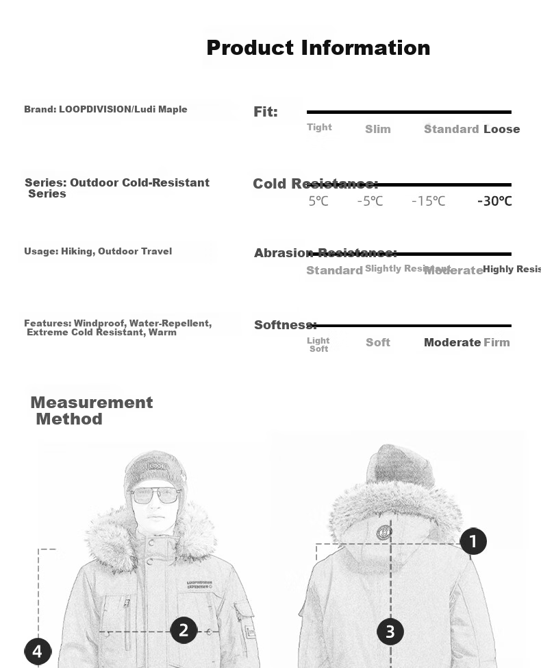 LOOPDIVISION Men's Outdoor Windproof Water-Repellent Extreme Cold Warm Mid-Length Parker Coat ROGER 10