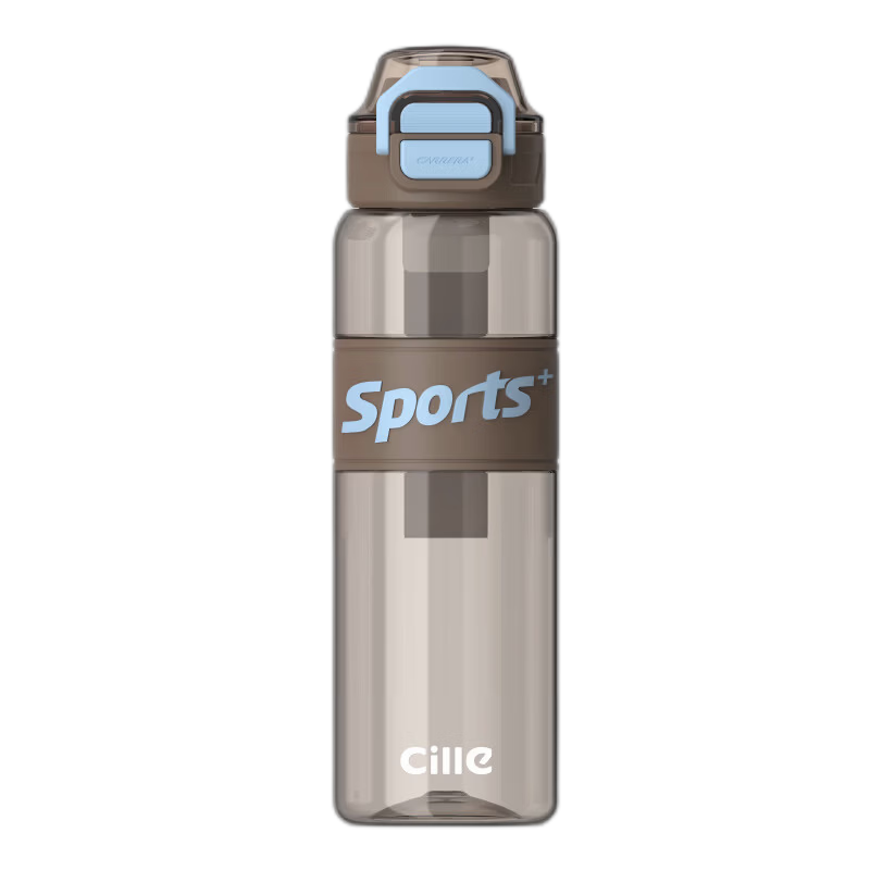 Cille Sports Water Bottle Large Capacity Outdoor Fitness Thickened Shatterproof Portable Cup for Students Men and Women