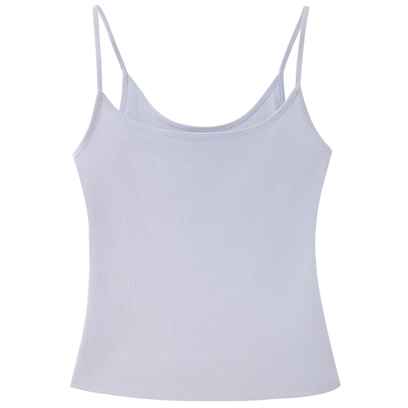 MiiOW Soft High Elastic Cooling Ribbed Tank Top for Women Breathable Skin-Friendly Slim Fit Inner and Outer Wear Basic Shirt