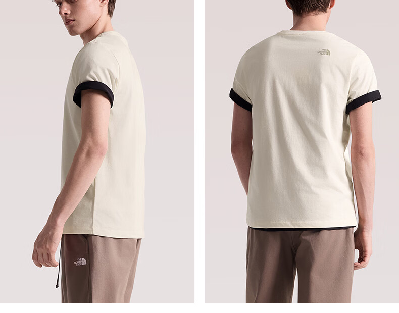 The North Face Unisex Printed Short Sleeve T-Shirt Outdoor Breathable Off-White QLI M 7