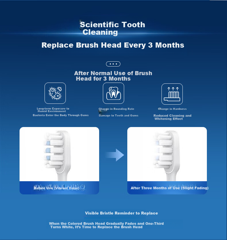MUBE Compatible Xiaomi Electric Toothbrush Heads T300/T500/T700/MES601/MES602 Mijia Youth Edition MI Universal Replacement Brush Heads Upgraded Flagship Model 9