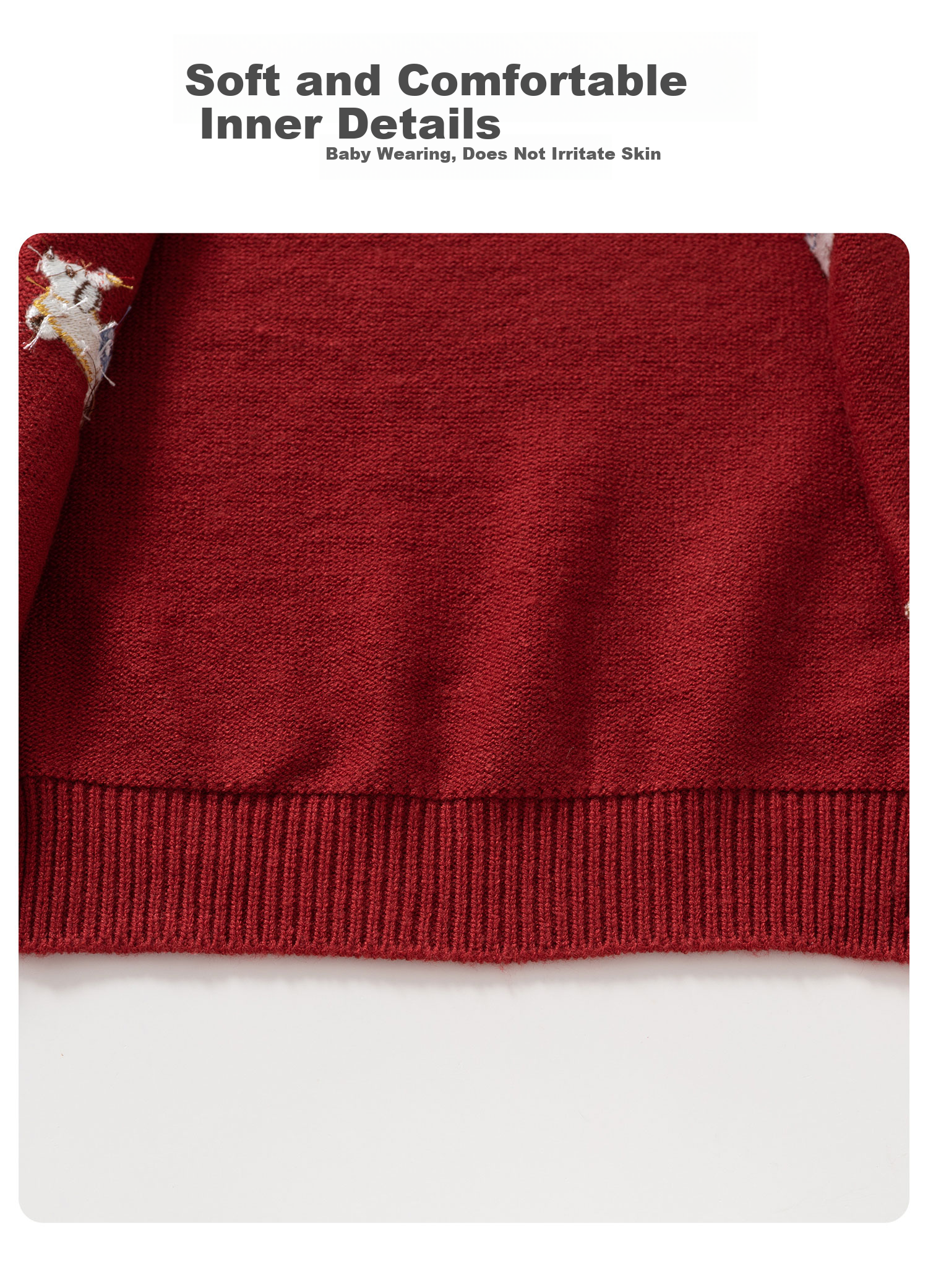 Banxidi Children's Sweater Spring and Autumn Girls' Cardigan Baby Knitwear Boys' Red Year Clothing Inner Layer Spring Jacket 3