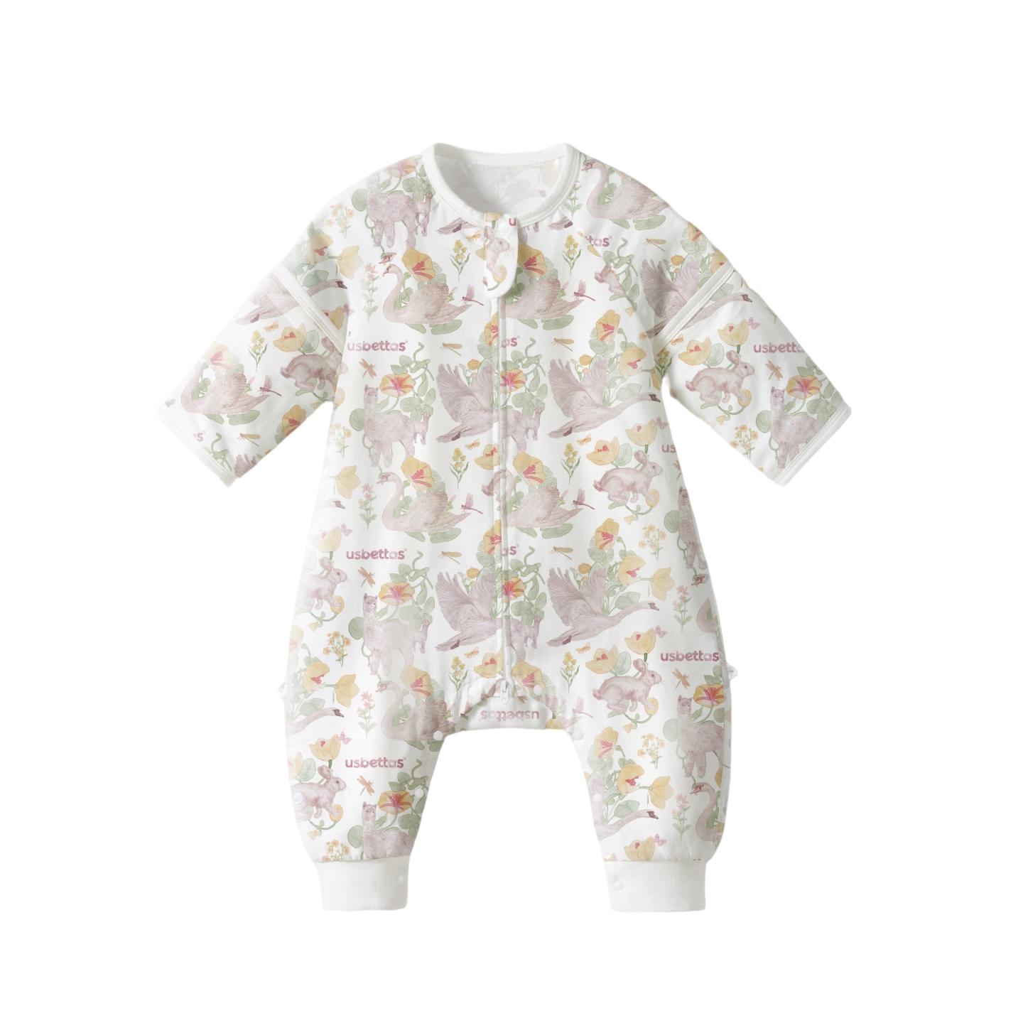 Betis Baby Sleeping Bag Spring Summer Vernix Caseosa Skin Children's Legged Sleeping Bag Infant Anti-Kick Quilt Pajamas Front 6 Back 4 First Voice S