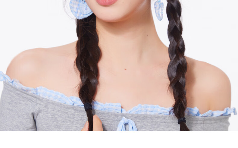 CACUSS Women's Duckbill Cap Spring Summer New Pure Cotton Soft Top Baseball Cap Small Face Plaid Sun Hat Light Blue 13