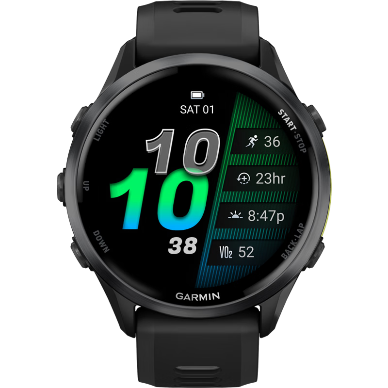 GARMIN Forerunner970 Flagship Triathlon Outdoor Sports Watch with ECG Heart Rate Running Watch - Midnight Black 47mm