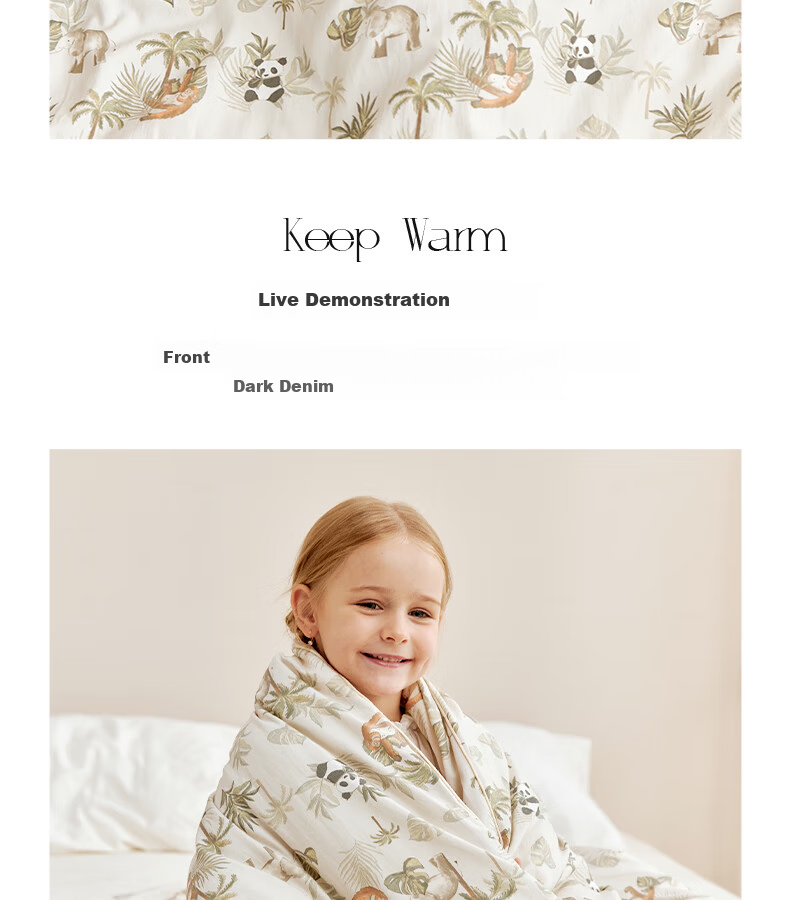 YEEHOO 100% Australian Imported Wool Quilt Baby and Child A-Class Fluffy Warm Autumn Winter Quilt Core 120*150cm 8