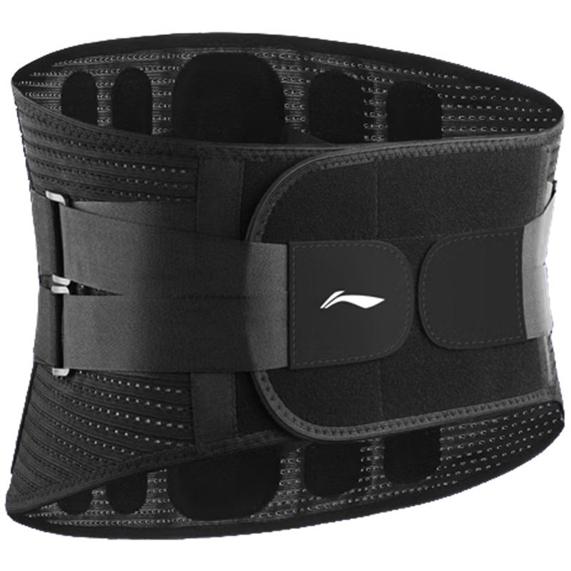 LI-NING Lumbar Support Belt for Herniated Disc and Lumbar Muscle Strain with Steel Plate, Unisex Sports Waist Brace, Spine Support for Prolonged Sitting