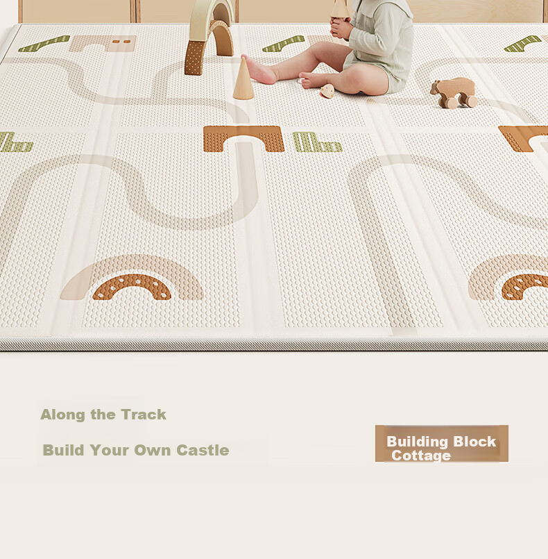 BG-BABYGO Little Green Core Foldable Baby Crawling Mat XPE Non-toxic Formaldehyde-free Anti-fall Home Floor Mat 20