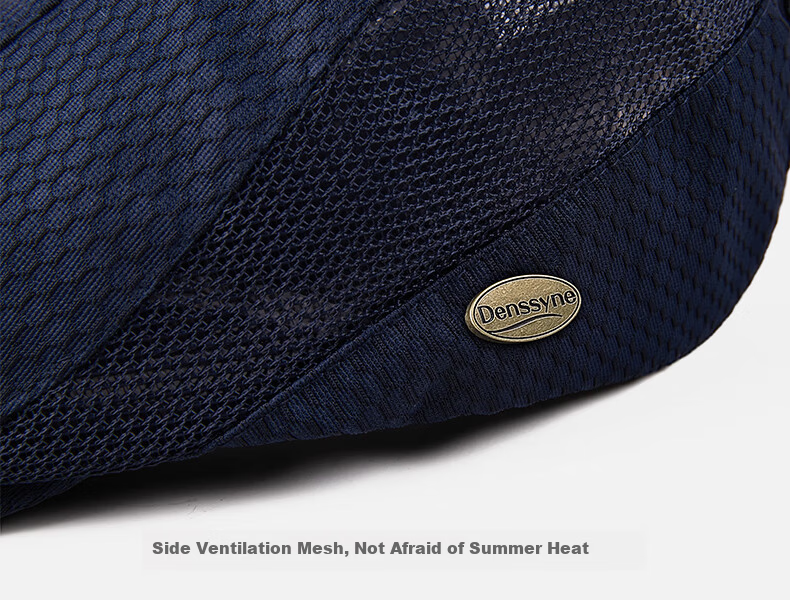 Denssyne Quick-Dry Men's Summer Beret Breathable Mesh Thin Sun Protection Casual Versatile Fishing Outdoor Cap 9