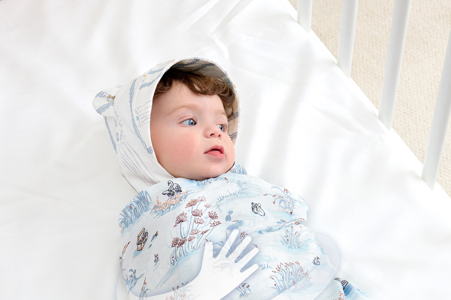 DOMIAMIA Newborn Baby Swaddle Blanket Lightweight Muslin Wrap for All Seasons 7