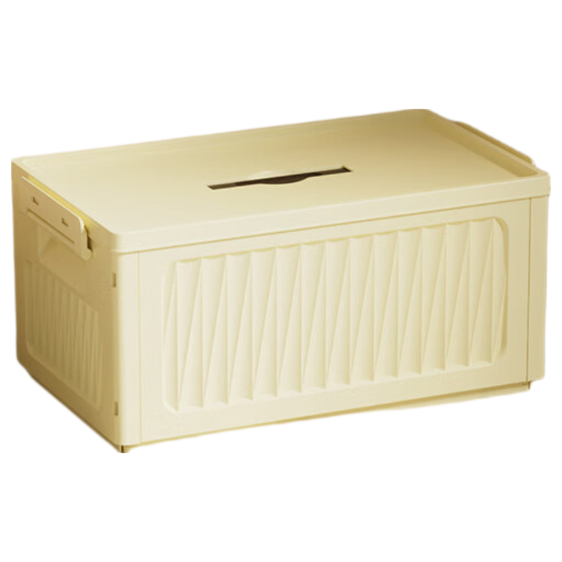 40,000km Folding Storage Box Cream Household Dormitory with Lid Bedroom Moving Storage Organizer Box