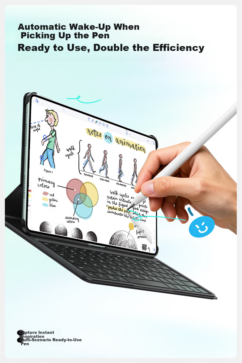 Shanmo Compatible with Huawei M-Pencil 3rd Gen Stylus Pen [Magnetic | Lift-to-Wake] Honor Capacitive Pen for Pad 11.5s/Pro 12.2/Air 12 with Pen Case 7